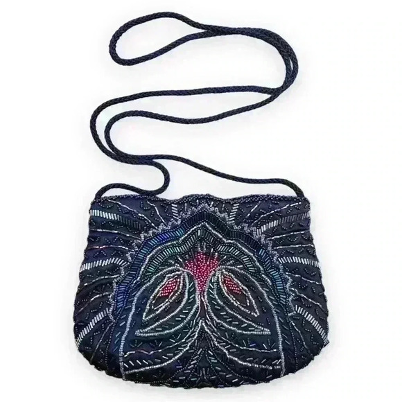 Carla Marchi beaded evening shoulder bag - Picture 1 of 14